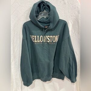 Yellowstone National Park Green Hoodie u15